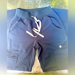 Figs blue jogger draw string scrub pants size xxsmall
